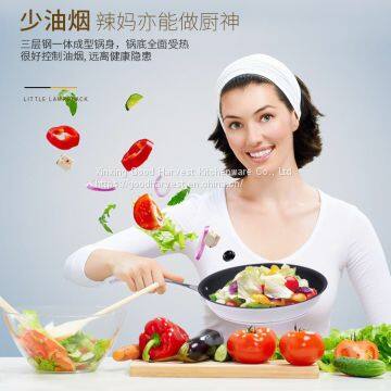 Pan Skillets Non-stick Pans DuPont Teflon Nonstick Coating Pan Try-ply Stainless Steel Fry Pan photo-4