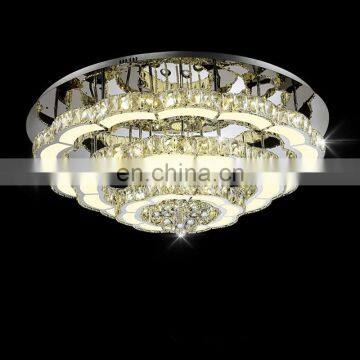 CE ROHS approval flower shaped chandelier modern crystal ceiling lighting for living room