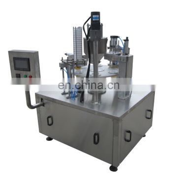 rotary table ice crame small plastic cups filling and sealing machine