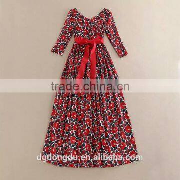 New Style Elegant Embroidered Dress Ladies Smart Casual Dress For Girls photo-3