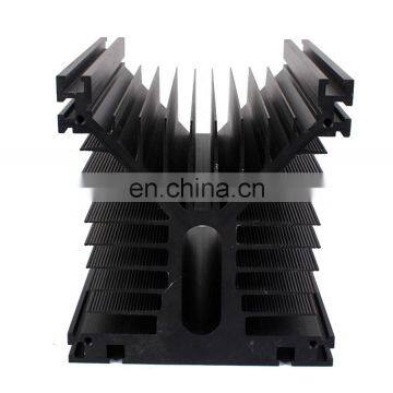 Black Anodized Aluminum Extrusion Heat Sink Profile photo-4