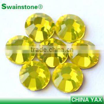 W0416 china supplier 5mm ss20 citrine rhinestone hot fix,citrine 20ss hotfix rhinestone for high heel decoration wedding dress