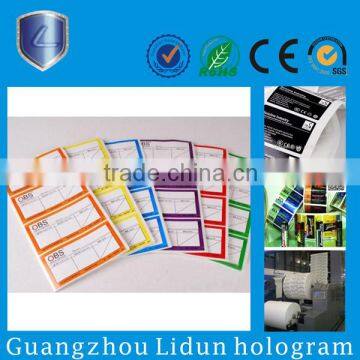 Custom Adhesive Label paper Sticker Printing/cheap vinyl sticker