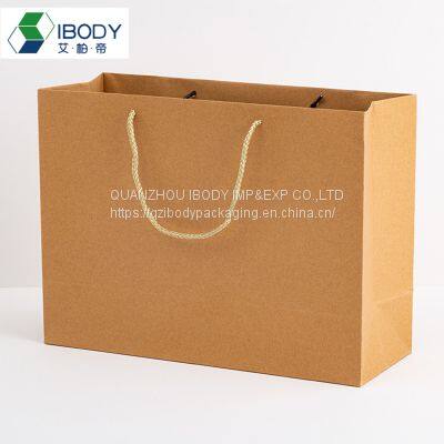 Renewable Biodegradable Meka Kraft Paper Handbag Shopping Bag Boutique Jewelry Gift Bag