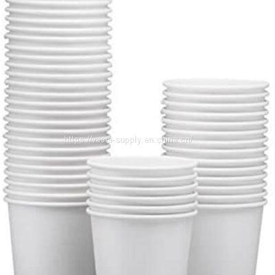 Bio Cups and Dishes Disposable Drinking Cups Paper Cups-compostable and Biodegradable Cups-white Paper Cups, Unprinted Paper Cups, Eco-friendly Coffee Cups 150 ml 6 oz photo-5