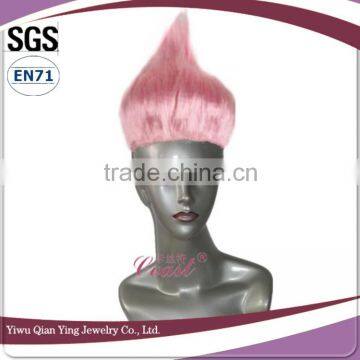Cheap Wholesale High Quality Orange Synthetic Halloween Big Troll Wig photo-3