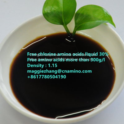 Free chlorine amino acids liquid 30% with hydrolyzed protein organic nitrogen water soluble fertilizer