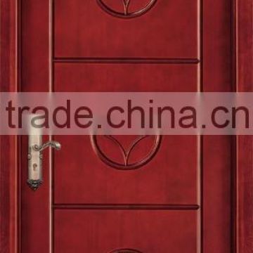 3 panel V groove solid wooden door for entry