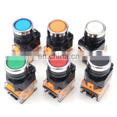 LA38 22mm Latching Self-locking  latching  Push button switch 1NO 1NC Momentary Push button switches, small push button switch