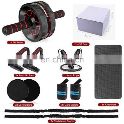 Rodillo Abs De Rueda Ab Set With Kneeling Pad For Jump Rope With Push Up Multi Function Ab Wheel Roller Abdominales Ab Wheel