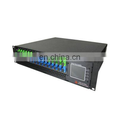 FTTH CATV 16 Ports EDFA with WDM 23dB High Power Doped Fiber Amplifier 2U