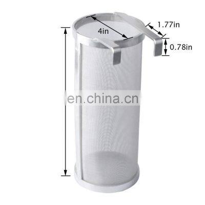 beer filter mesh screen keg,Beer Brewing Dry Hopper Filter Stainless Steel Hop Strainer 300 Micron Mesh Beer Filter