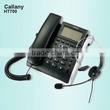 work station line telephone exchange with headphone