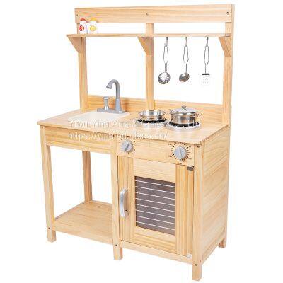 Wooden Pretend Cooking Game Children Play Set Kitchen Toy Sets for Kids