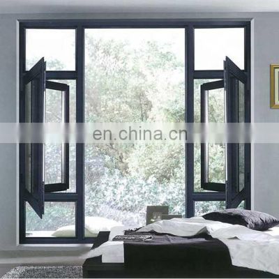 New design picture aluminum frame double toughened glass Windows and doors