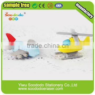 Wholesale Fancy 3D Plane Shape Rubber Erasers