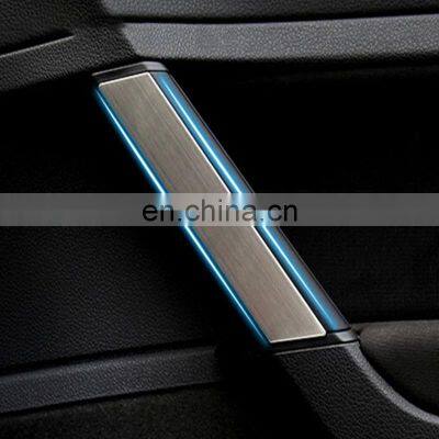 Factory 4pcs/lot Car Styling Interior Door Armrest Stainless Steel Decoration Auto Accessory Parts Case For Volkswagen GOLF 7