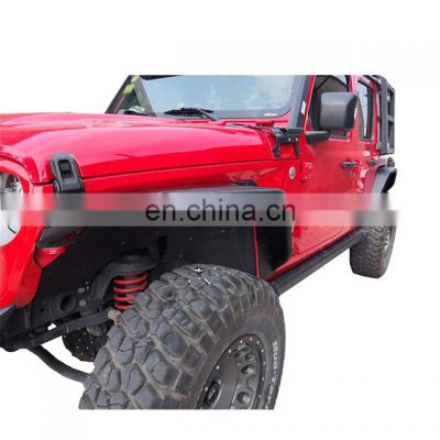 Front And Rear Tubular Fender Flares for Jeep Wrangler JL