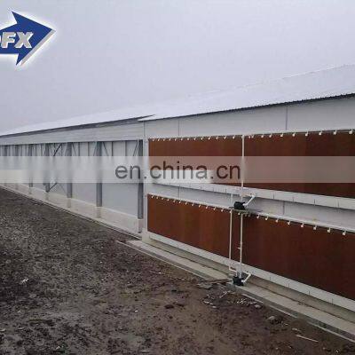 China steel structure ready made poultry chicken feeder farming shed house design building