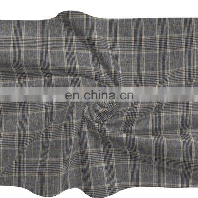 Hot selling Linen Cotton yarn dyed check fabric for clothes