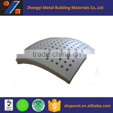 aluminum panel with perforated curve surface