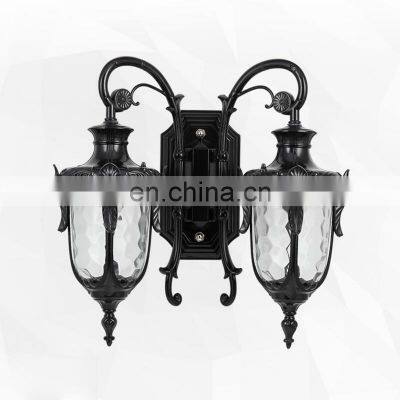 Top Quality Black Bronze Exterior Luxury Design Outdoor Waterproof Wall Lamps For Decoration Garden Porch Lights