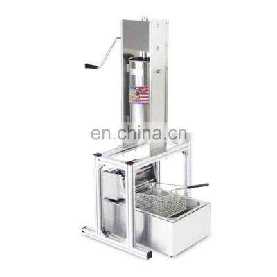 Heavy Duty 5L Manual Spanish Churros Maker With 6L Electric Deep Fryer Churro Machine Filler Stainless Steel