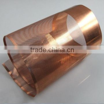 Copper electrode foil material for battery