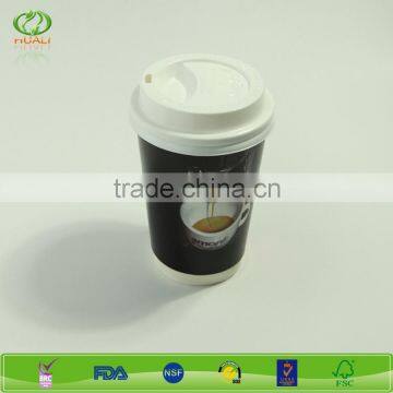 Disposable paper hot coffee cups