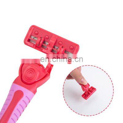 Replaceable Women Razor Safety Body Hair Blade Beauty Bikini Razor Good Quality Female Shaver Germany Blade Aloe Strip CM6-03