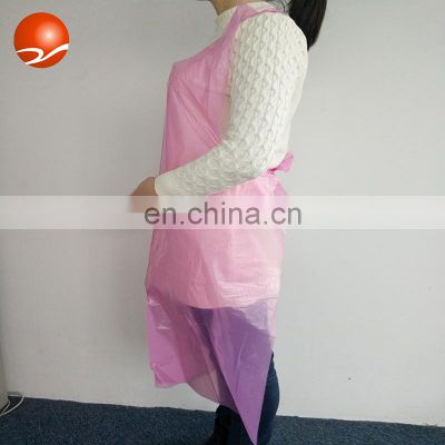 Disposable Medical Use PE Apron Without Sleeves Kitchen Use Colorful Waterproof Plastic Apron