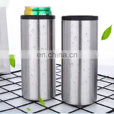 Double-Layer Vacuum 12oz Cola Can Insulation Cup 304 Stainless Steel Beer Cold Preservation Cup Can Be Customized