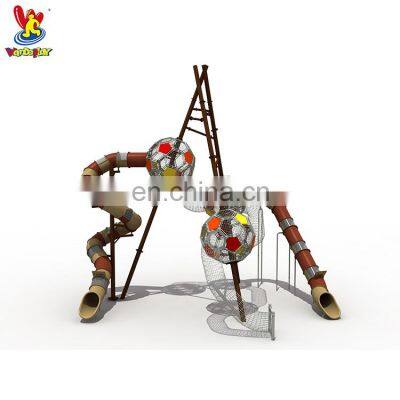 Outdoor Football Tower Playground Equipment Plastic Slide For Kid