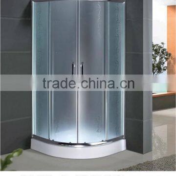 ABS 6mm ground glass with silk printing bathroom shower enclosure