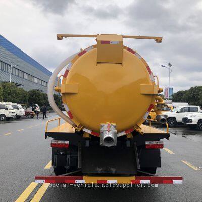 Dongfeng Ddolica 10.5 square cleaning suction truck is suitable for underground drainage pipe suction