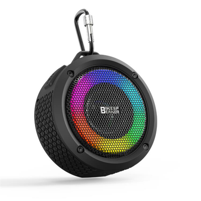 mic cell phone blue tooth mini round led speakers Microphone subwoofer outdoor led waterproof wireless speaker