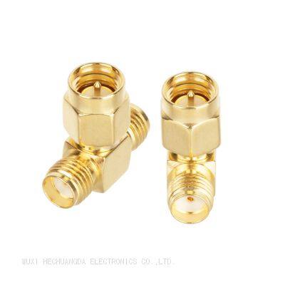 Manufacturer T Type SMA-JKK SMA Male Plug to 2 Dual SMA Female Jack RF Coax Adapter Connector