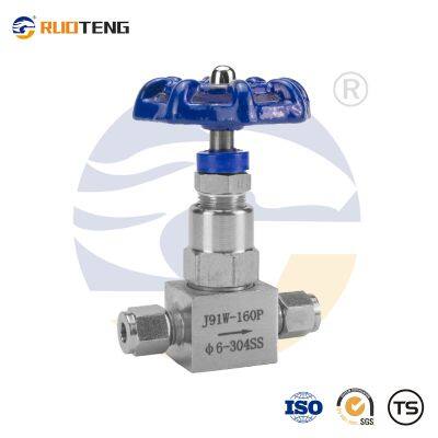 [RUOTENG]  Stainless Steel High Pressure Double Ferrule Grafoil Seal One Piece Needle Valve
