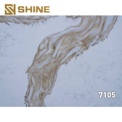 Artificial Quartz Slabs Calacatta Quartz Stone Slab Polished Solid Surface Quartz Slabs photo-3