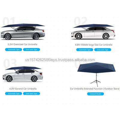 Hot Selling 4.2m 4.8m 5.5m Car Roof Shade Cover Automatic Car Umbrellas With Remote Control photo-2