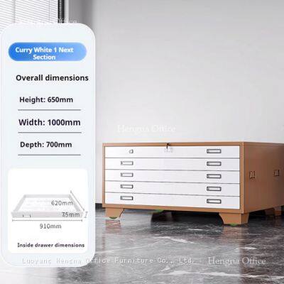 Heavy Duty 5 Drawer Flat File Cabinet for Houston Infrastructure Projects, Stackable Cold Rolled Steel Blueprint Storage With Lock, KD Design photo-1