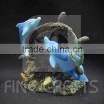 Polyresin dolphin figurine aquarium custom unique decoration