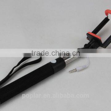 wholesale high quantity custom logo selfie sticks with cable