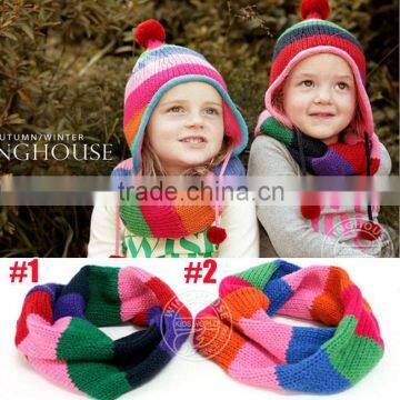 Winter Fashion Circle Loop Kids Knitted Scarf