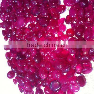 Glass filled Ruby Cabochons