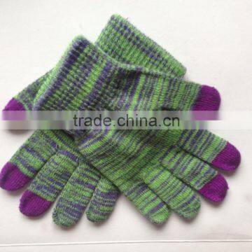 Ladies Knitted Gloves Touch Screen Stripe Gloves Texting Capacitive Smartphone photo-5