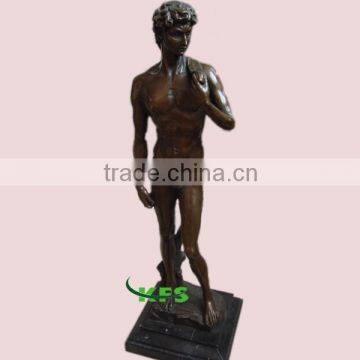 Hot sale bronze nude David sculpture