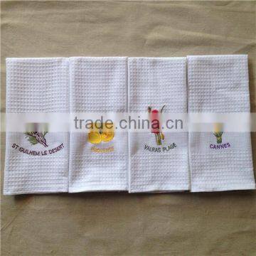 100% cotton dying embroider walf kitchen towel