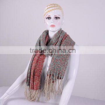 Blanket Fringe Tassel Oversize Plaid Shawl Scarf, Wholesale Scarf, Acrylic Winter Scarf photo-3