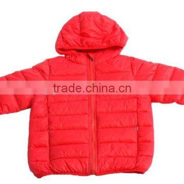 kids padding winter jacket with red color